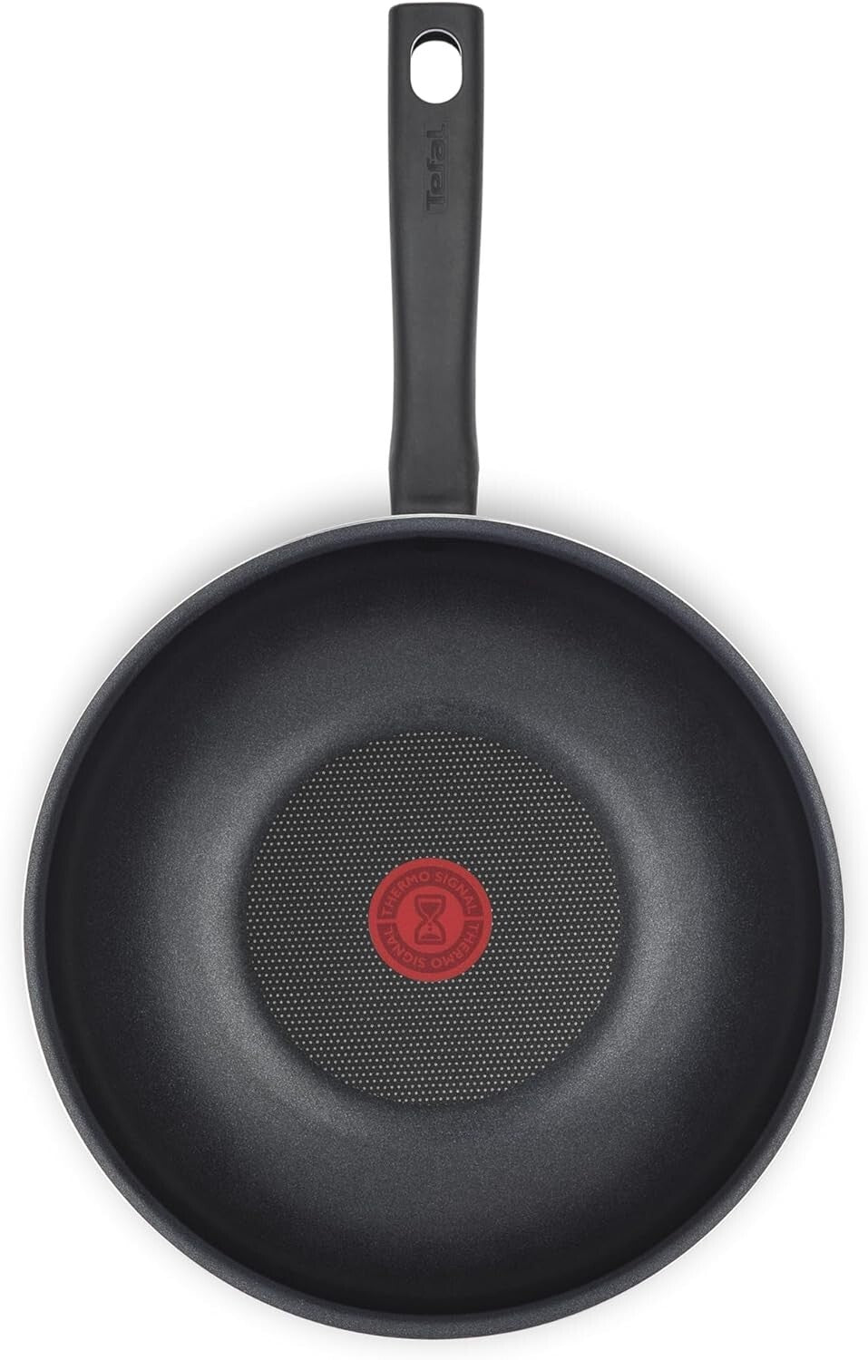Tefal Tempo Flame Wok Pan With Handle Size 28 Non Stick Coated In France Red1