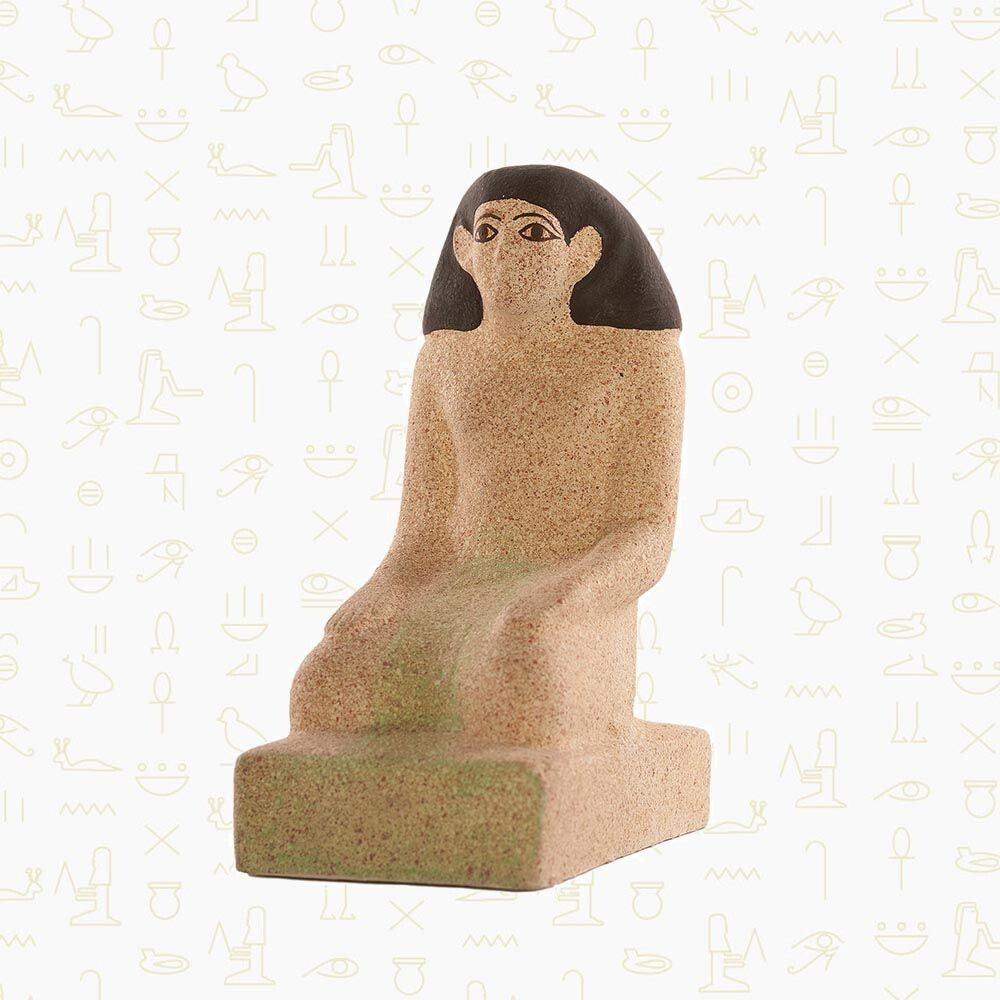 Rare Antique Ancient Egyptian Colorful Priest Statue Authenticity Certificate0