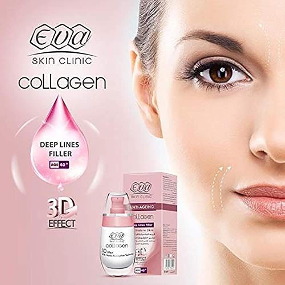 50 ml Eva Anti Ageing Collagen Deep Lines Filler 3D Effect Cream Nano Tech 40+‎6