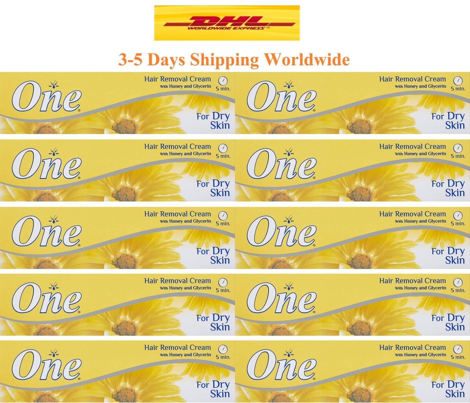 10x One Hair Removal Cream Natural Honey & Glycerin Unisex For Dry Skin 140 gm0