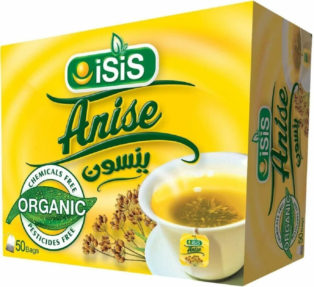 2 Pack Isis 100% Organic Anise Tea Natural Calming Herbal Tea Hot Drink 100 Bag1
