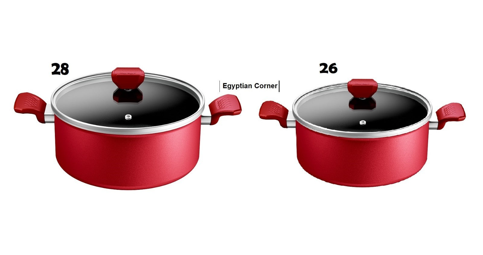 2 Tefal Expert Cooking Pot &Lids Double Titanium Non Stick  Coated In France Red0