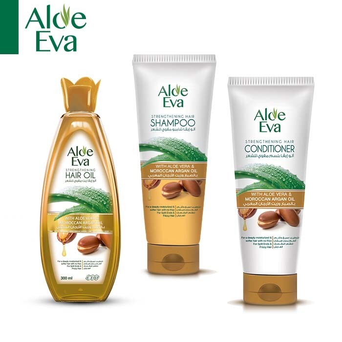 Aloe Eva Argan Oil Hair Treatment Bundle Hair Shampoo Conditioner Hair Mask 4Pcs7