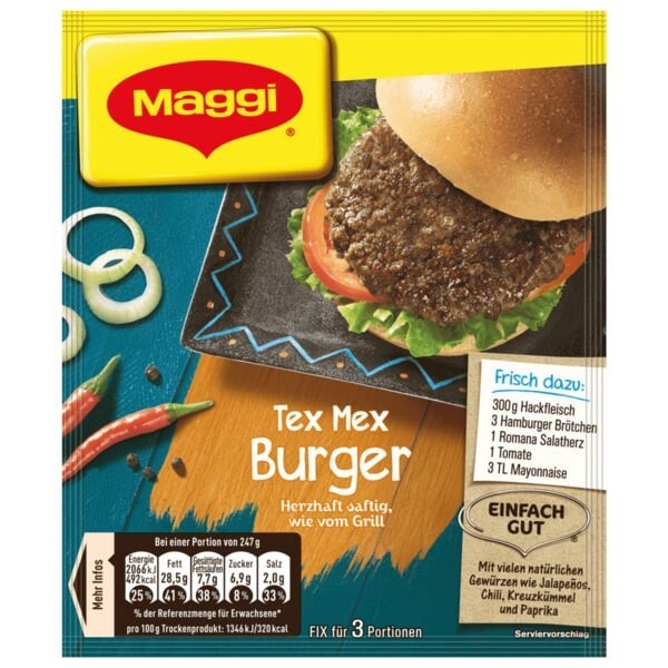 MAGGI Burger Mix Spices Seasoning Herbs For Meat Burger 12 Pcs ماجى خلطة البرجر7