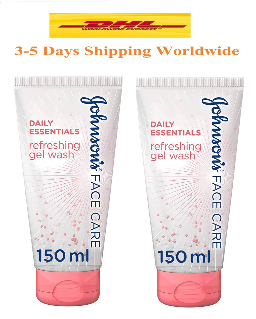 2X Johnson's  Gel Wash Daily Essentials Refreshing  Normal Skin Face Care 150ml0