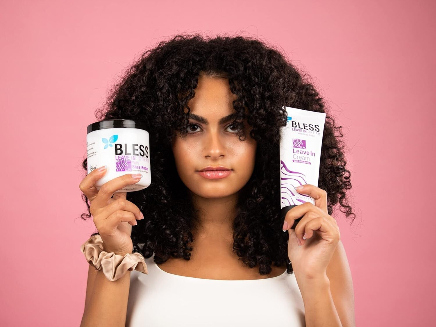 2X Bless Hair Cream& Leave in Conditioner Shea Butter Styling Curl Cream 450 ml2
