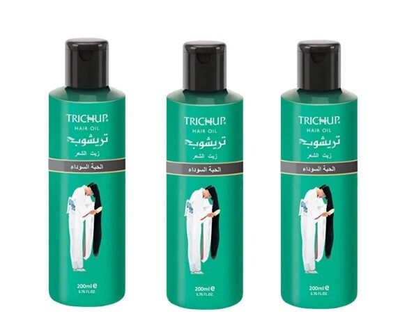 Trichup Hair Oil With Black Seed For Strong Shiny Hair Natural Oils 3X 200 ml0