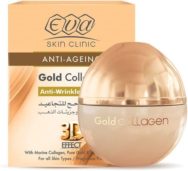 Eva Skin Clinic Anti Aging Gold Collagen Cream Anti Wrinkle 3D Effect 2 Box 50ml5