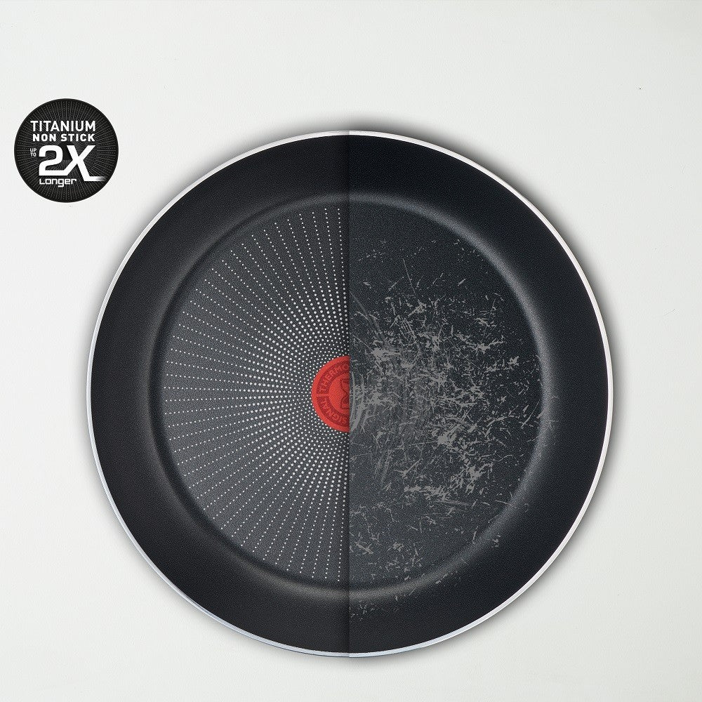 2 Tefal Expert Cooking Pot &Lids Double Titanium Non Stick  Coated In France Red8