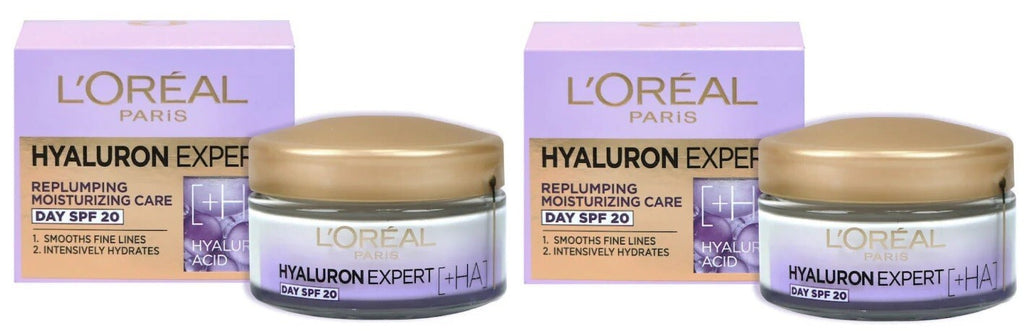 2x L'Oreal Paris  Hyaluron Expert Replumping Moisturizing Day Cream SPF 20- 50ml0