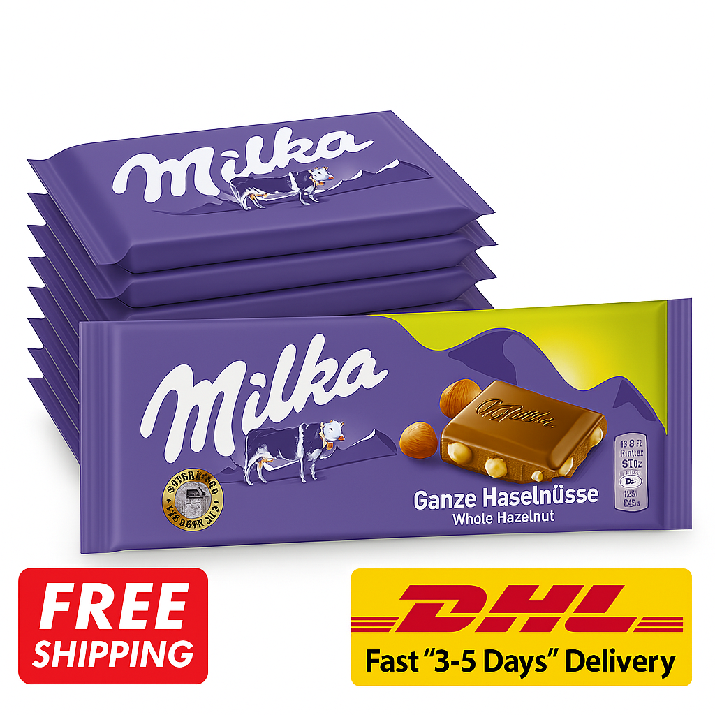 Milka Hazelnut Chocolate 10 Bars X 100 g 1 Kg Of Chocolate 2.2 Ib. Fast Shipping0