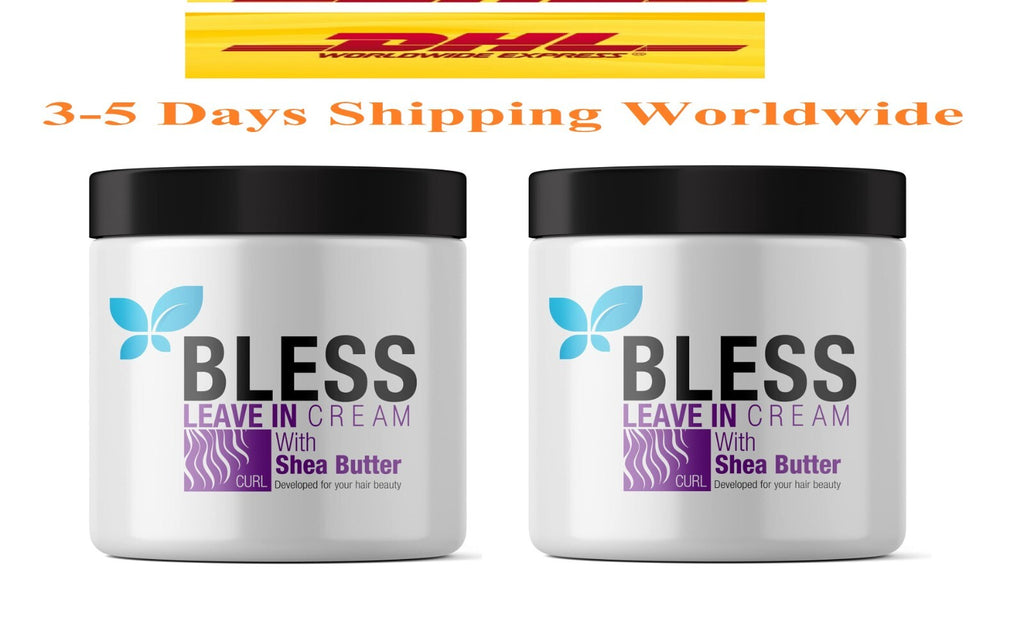 2X Bless Hair Cream& Leave in Conditioner Shea Butter Styling Curl Cream 450 ml0