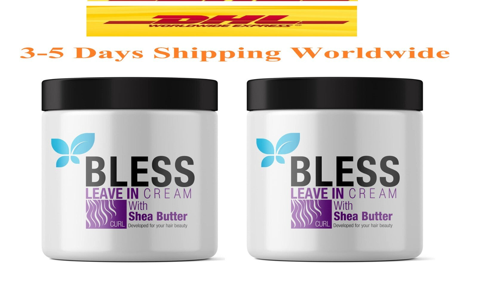 2X Bless Hair Cream& Leave in Conditioner Shea Butter Styling Curl Cream 450 ml0