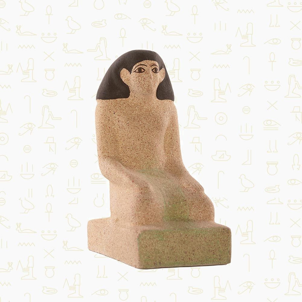 Rare Antique Ancient Egyptian Colorful Priest Statue Authenticity Certificate2