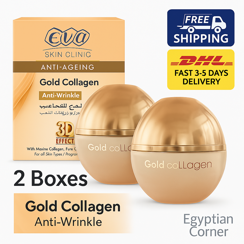 Eva Skin Clinic Anti Aging Gold Collagen Cream Anti Wrinkle 3D Effect 2 Box 50ml0