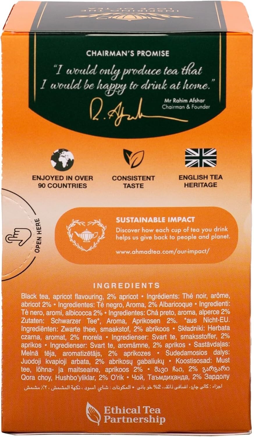 Ahmad Tea London Apricot Sunrise Fruit Black Tea 160 Foil1