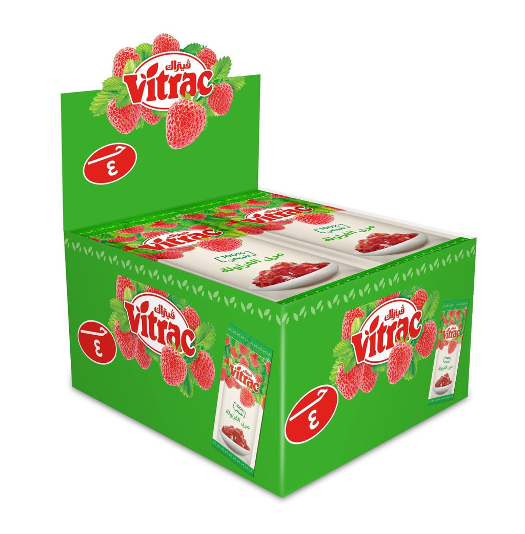 Vitrac Egyptian Strawberry Jam 12 Sachets 100 g Each 1.2 Kg Total Fast Shipping0