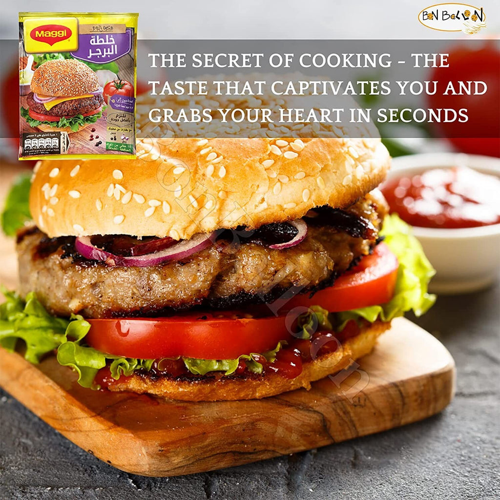 MAGGI Burger Mix Spices Seasoning Herbs For Meat Burger 12 Pcs ماجى خلطة البرجر2