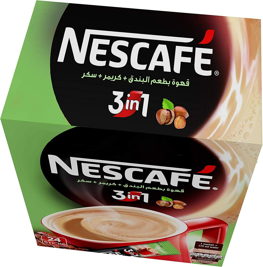 Nescafe 3 In 1 Hazelnut Flavor Instant Coffee Mix 72 x 18 g Sticks 3 Packs4