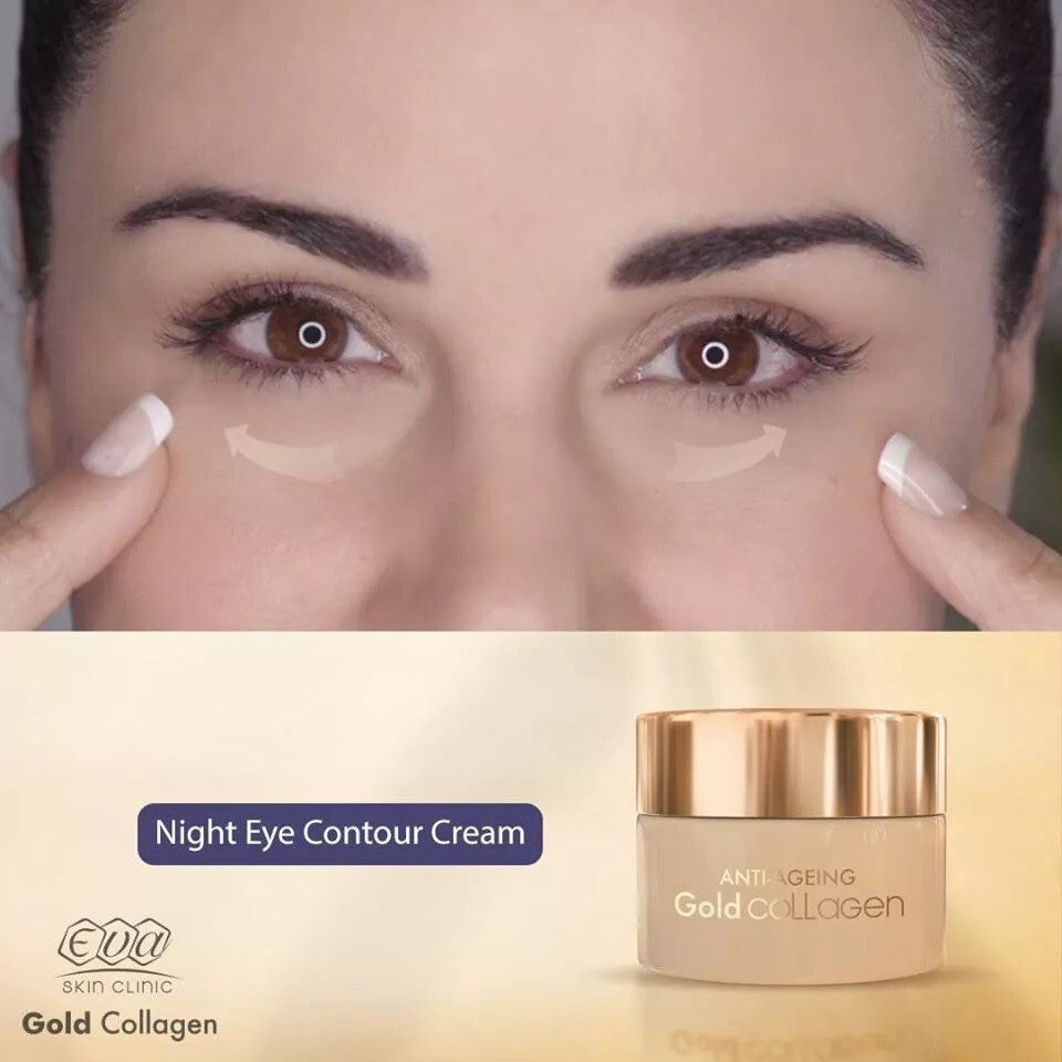 2X Eva Anti Aging Cream Pure Gold and Collagen Night Eye Contour 3D Effect 15 ml1