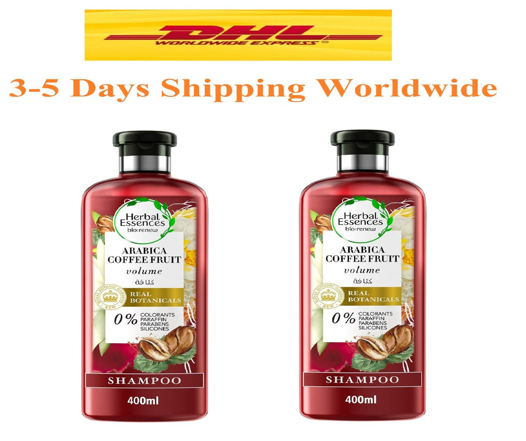 2X Herbal Essences Arabica Coffee Fruit Shampoo Hair Volume No Paraffin 400ml0