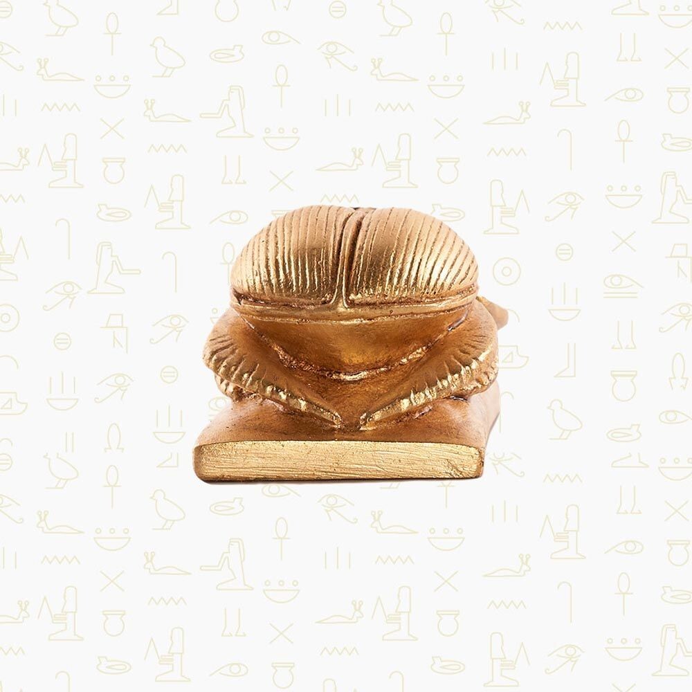 Ancient Egyptian Golden Scarab Figure Pharaonic Gift Authenticity Certificate2