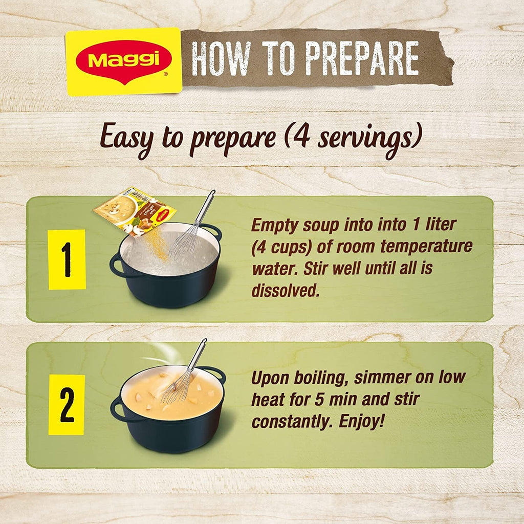12 Packs MAGGI Cream of Mushroom Soup With Spices &Herbs ماجى شوربة كريمة الفطر5