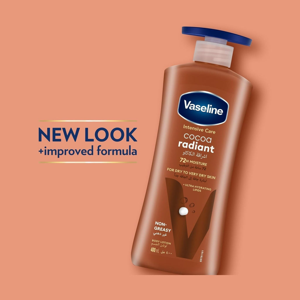 Vaseline Intensive Care Cocoa radiant 72H  Body Lotion for dry skin 2X400 ml4
