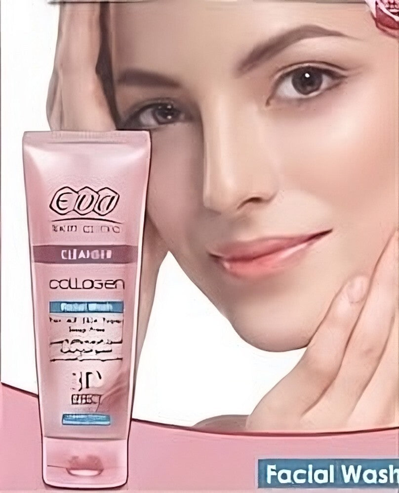Eva Skin Collagen Facial Cleanser All Skin Types Soap Free 3D Effect 3X 150 ml1