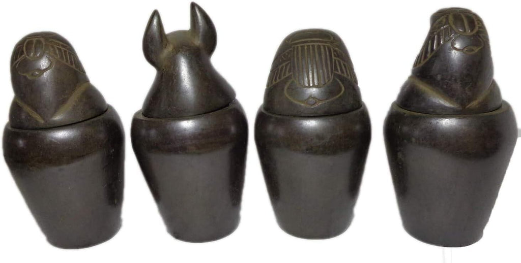 Ancient Egyptian Canopic Jars Set of 4 Handcrafted Canopy Jar Sons Of God Horus2