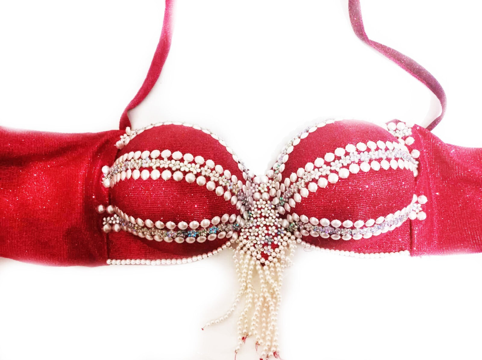 Professional Red Belly Dance Costume Traditional Egyptian Style Skirt Bra& Scarf3