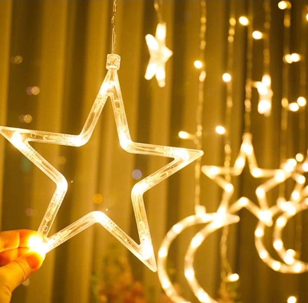 Christmas & Ramadan Led string decorative light stars shaped and moonفانوس رمضان2