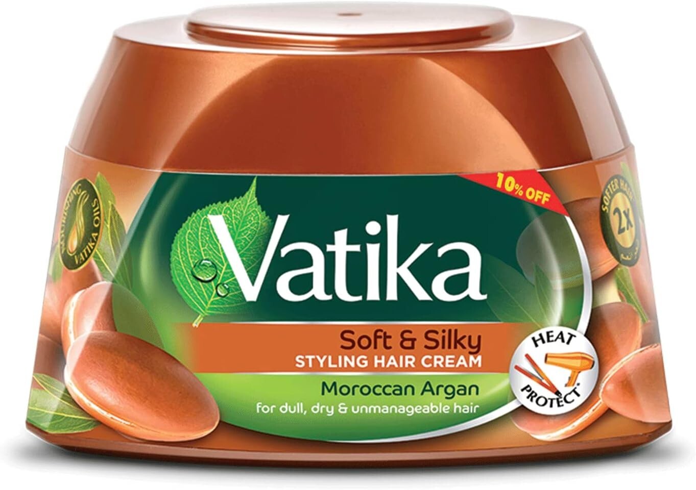 Vatika Soft& Silky Styling Hair Cream With Moroccan Argan Dull Dry Hair 2X125 ml1