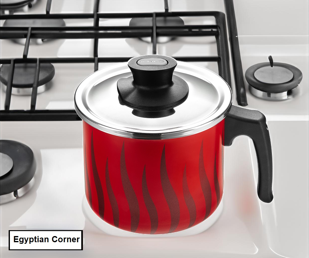 Tefal Tempo Flame Milk Pot With Lid &Handle 14cm Non Stick Coated In France Red4