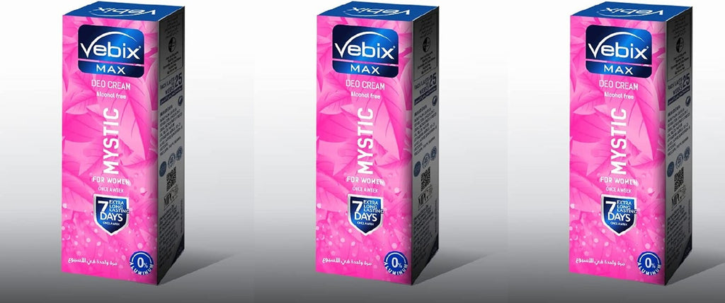 3 Vebix Deo Cream Deodrant For Women Long Lasting 7 Days Protection Alcohol Free0