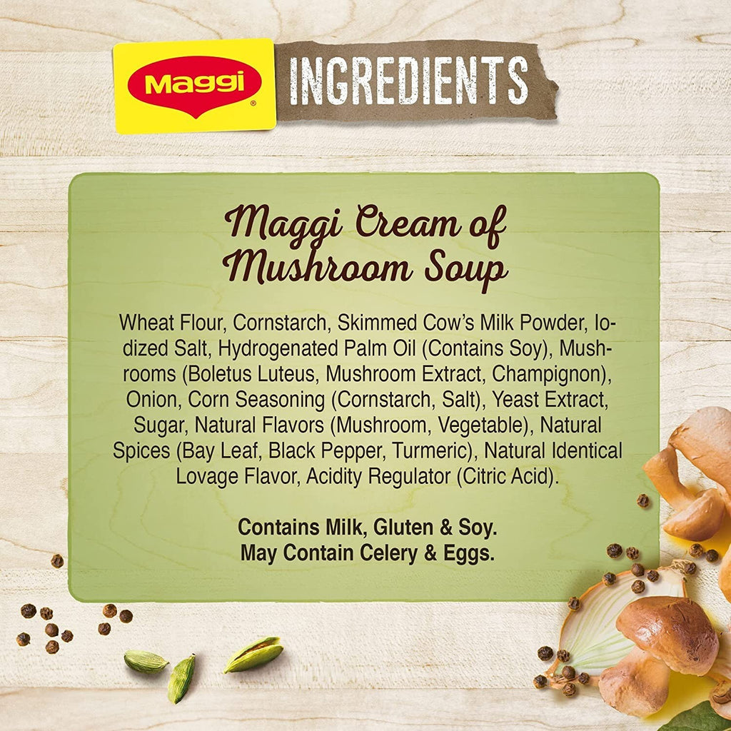 12 Packs MAGGI Cream of Mushroom Soup With Spices &Herbs ماجى شوربة كريمة الفطر6