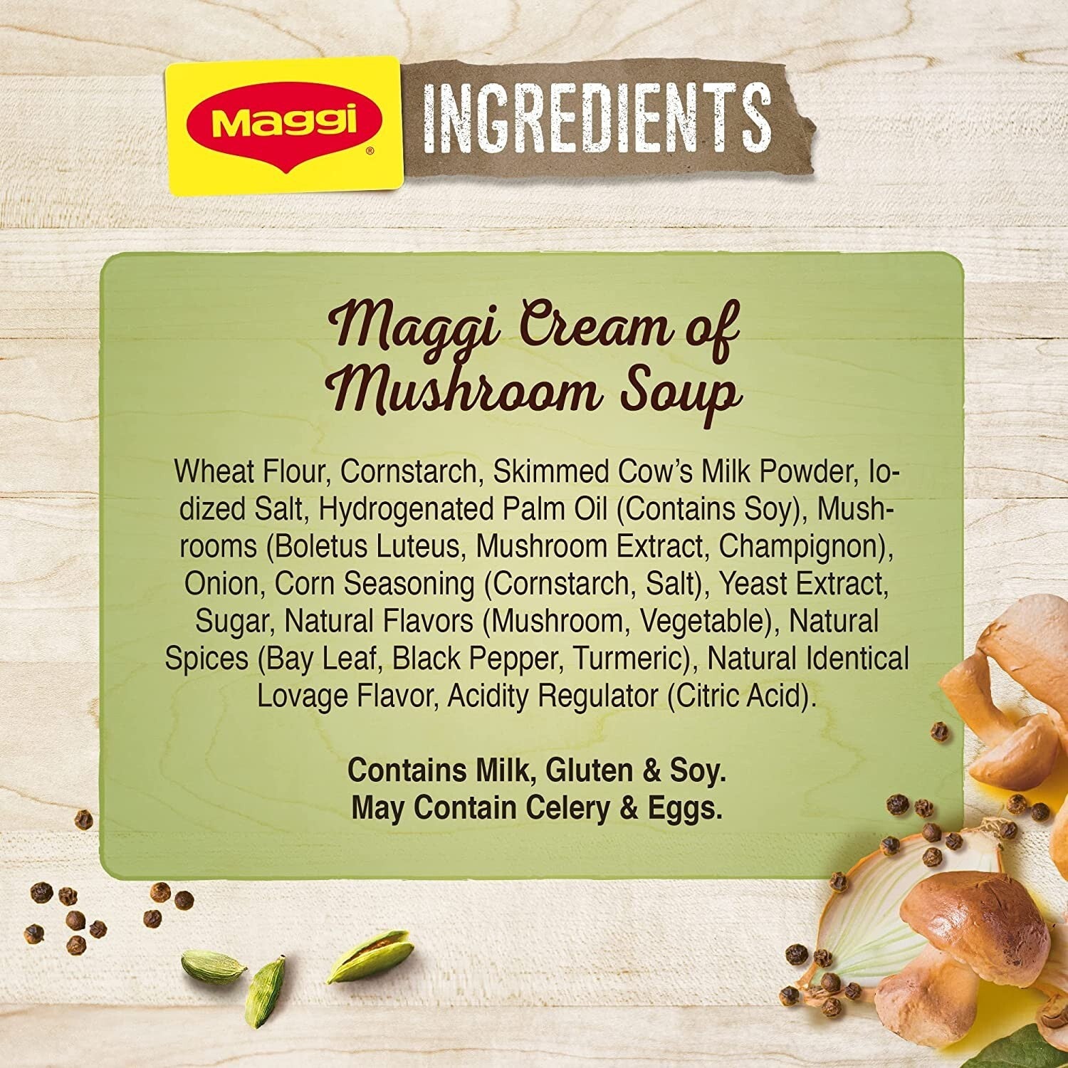 12 Packs MAGGI Cream of Mushroom Soup With Spices &Herbs ماجى شوربة كريمة الفطر6
