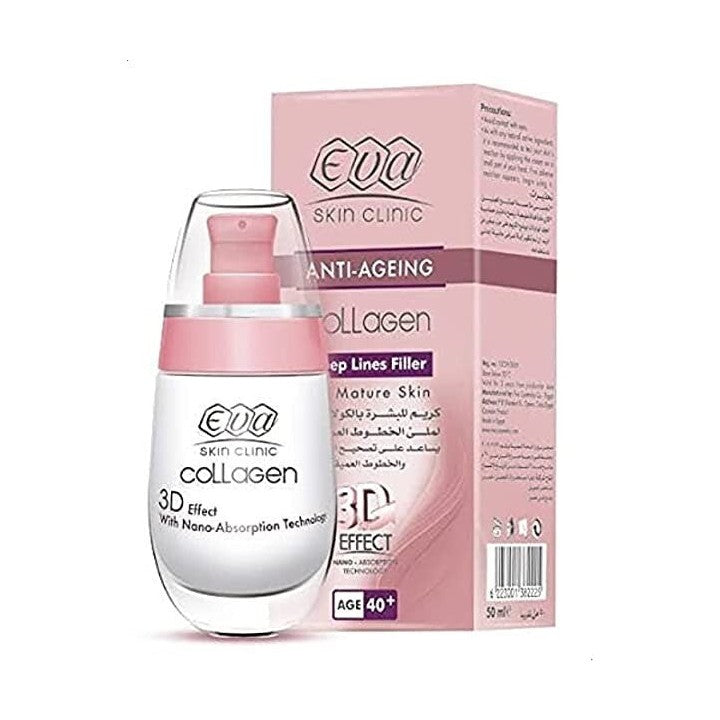 50 ml Eva Anti Ageing Collagen Deep Lines Filler 3D Effect Cream Nano Tech 40+‎7