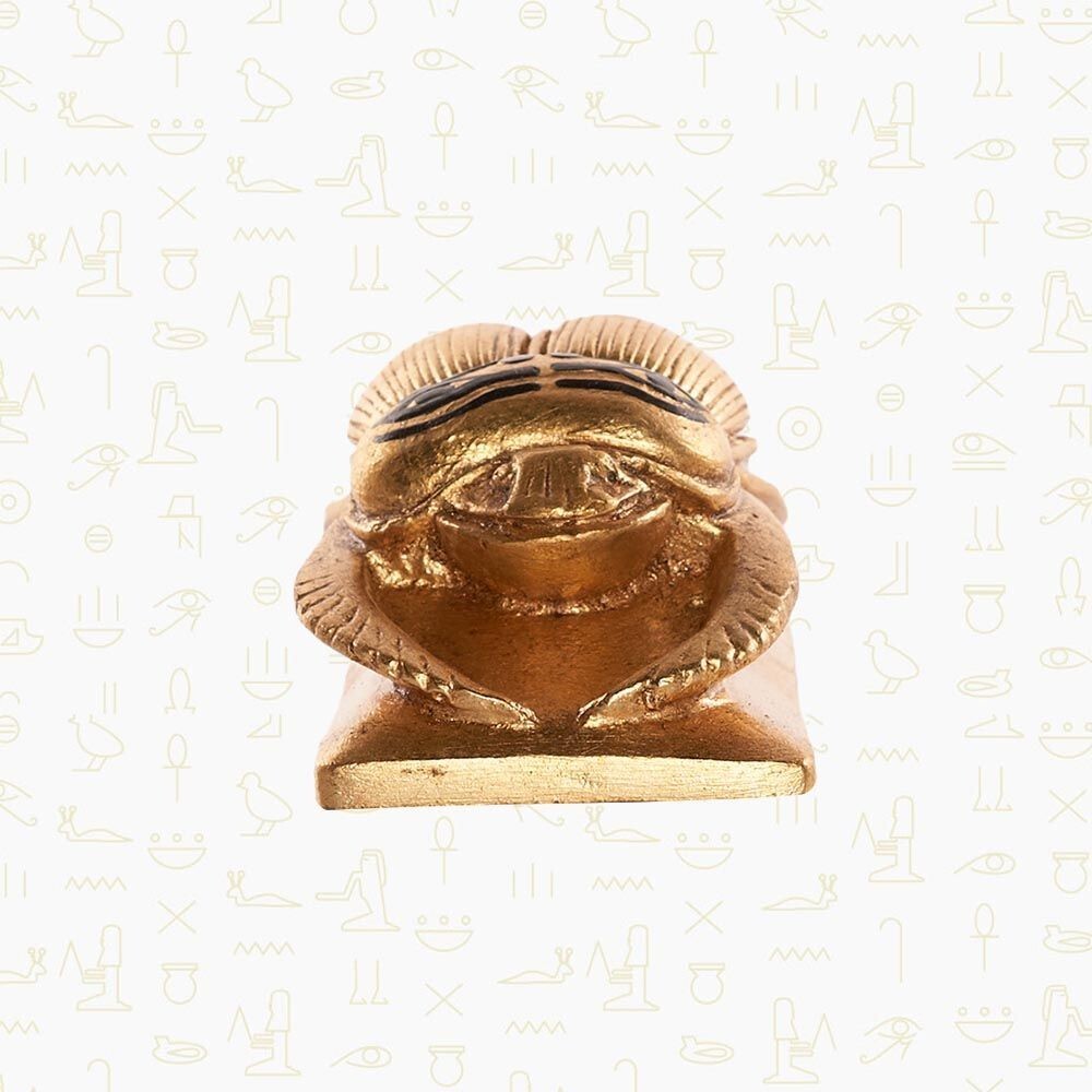 Ancient Egyptian Golden Scarab Figure Pharaonic Gift Authenticity Certificate1
