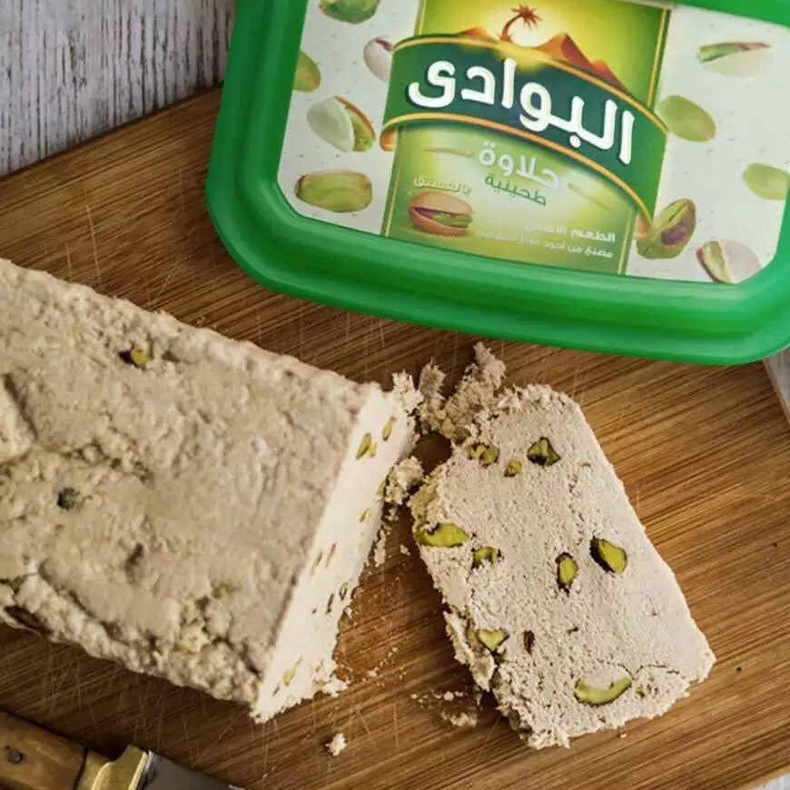 El Bawadi Halawa Sesame Candy With Pistachio Desert 950g حلاوة طحينية بالفستق1