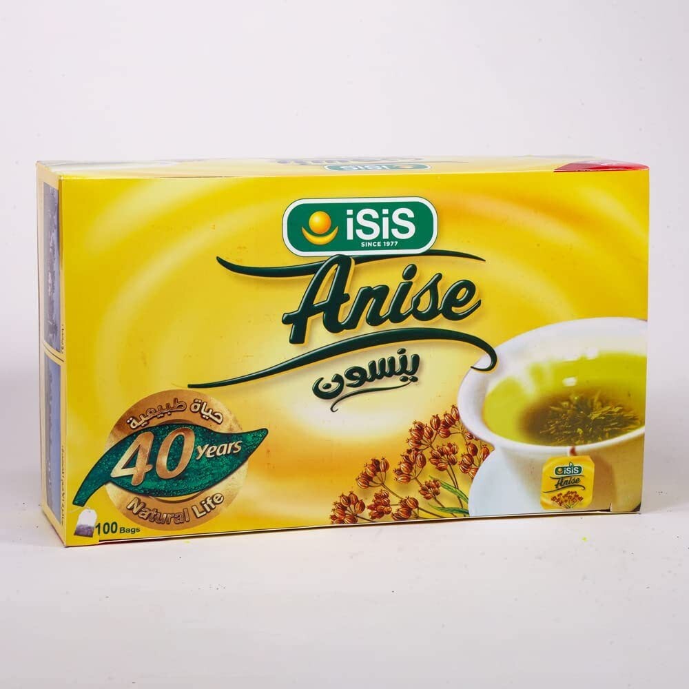 Isis 100% Organic Anise Tea Natural Calming Herbal Tea Hot Drink 100 Bags  ينسون3