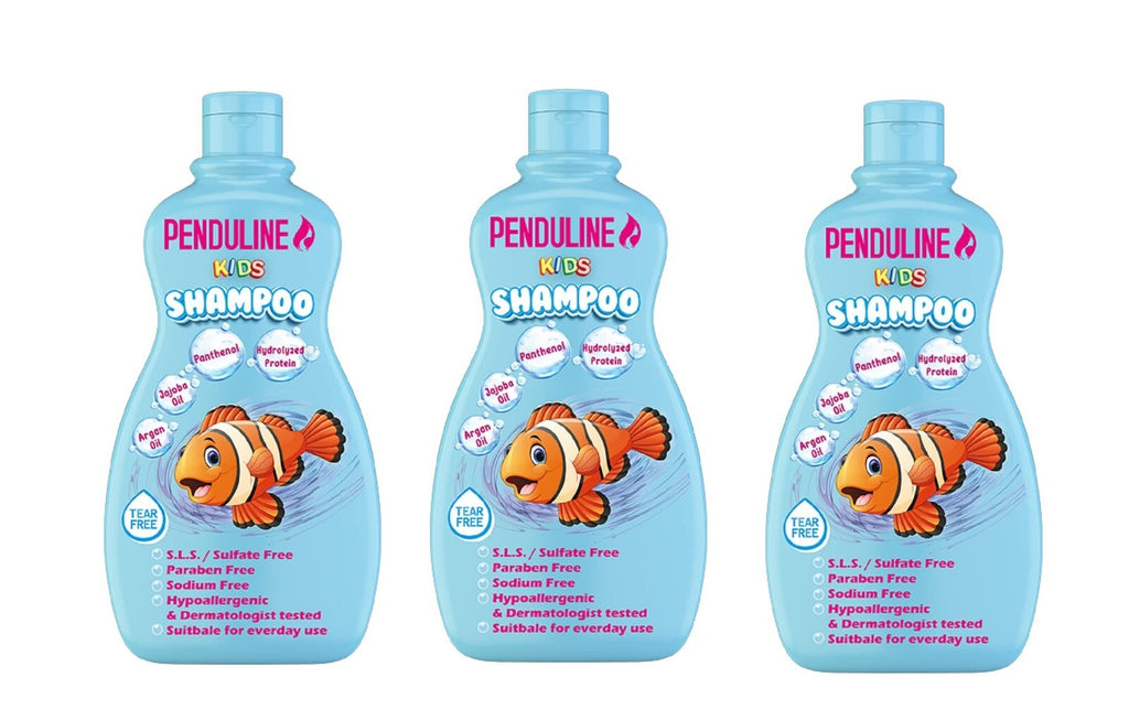3x Penduline Shampoo For Kids Safe Tear Free & Natural Ingredients 250 ml0