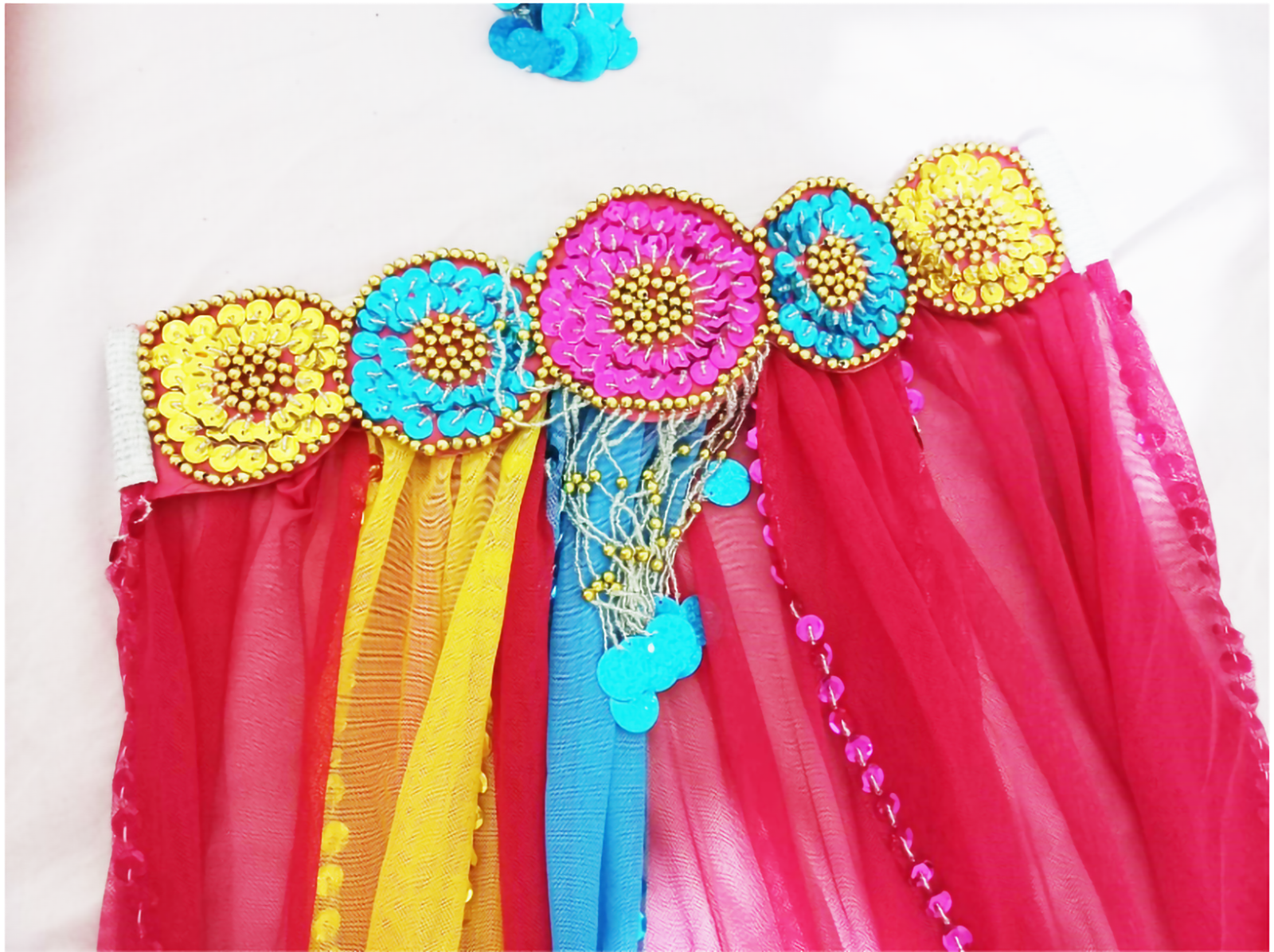 Belly Dance Costume Colorful Tassel Embroidered Bra Long Skirt Egyptian Handmade2