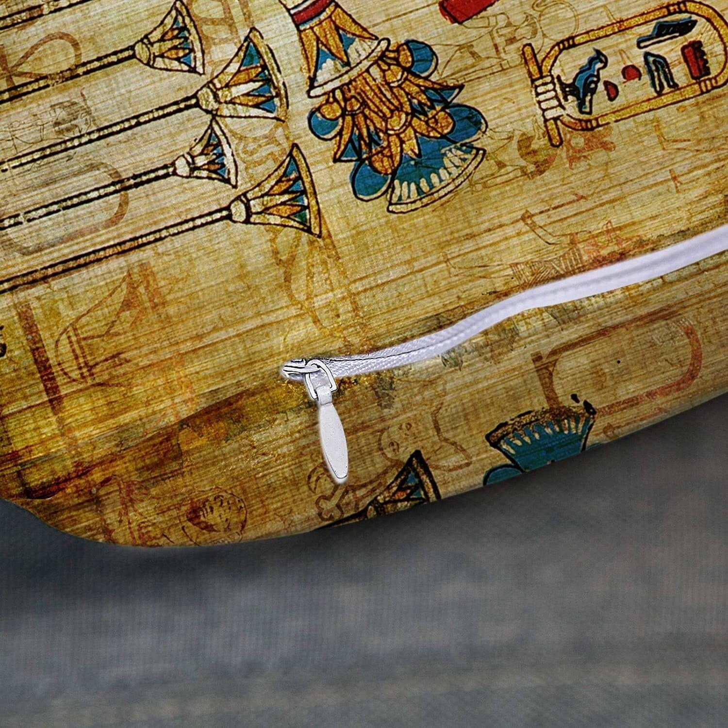 2 Ancient Egyptian Print Pillow Case Papyrus Square Pillow Cover Decorative3