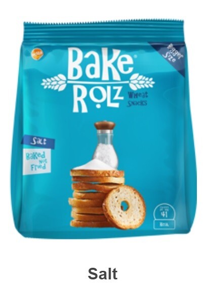 9 Pack Bake Rolz  40g BREAD CHIPS SNACKS CRISPY Healthy Backed 100% wheat7