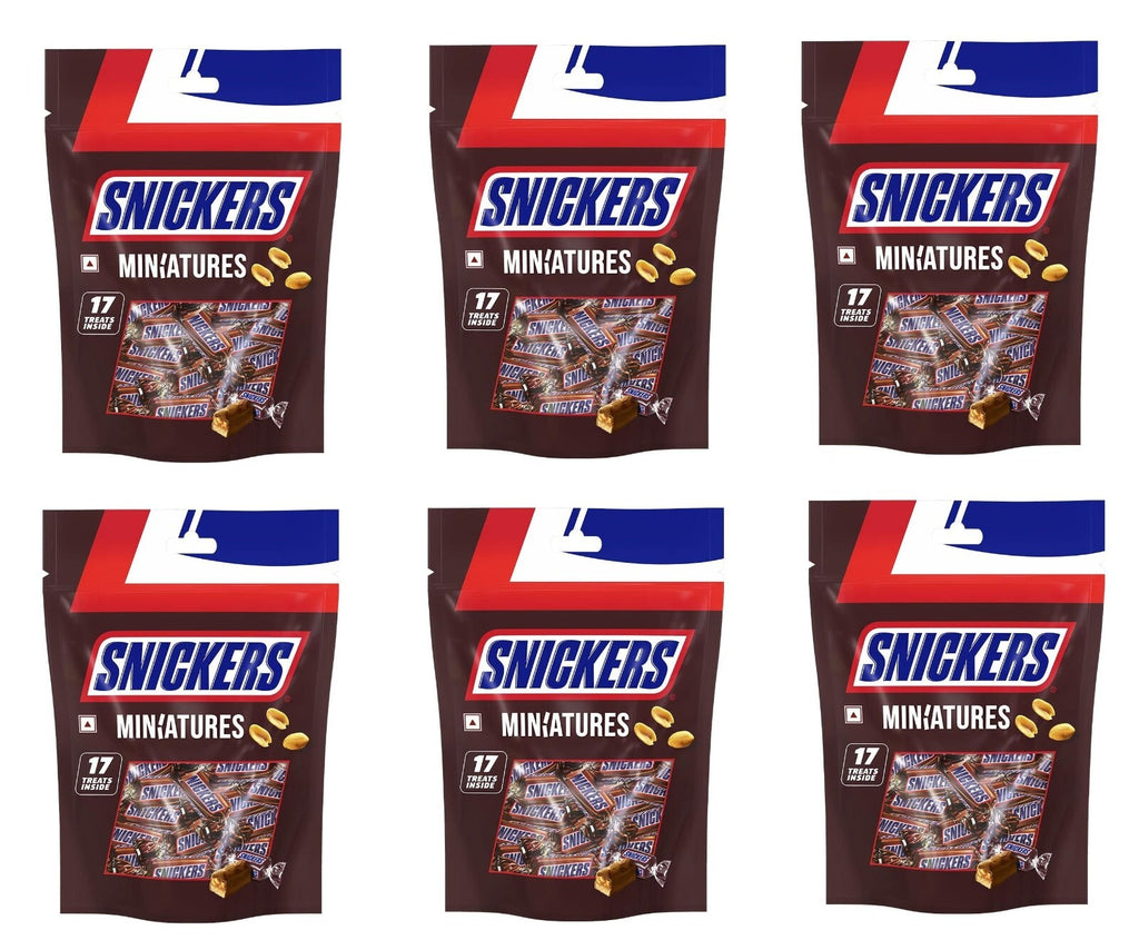 6 X Snickers Miniatures Peanuts Milk Chocolate 150 g Sweet Snack Fast Shipping0