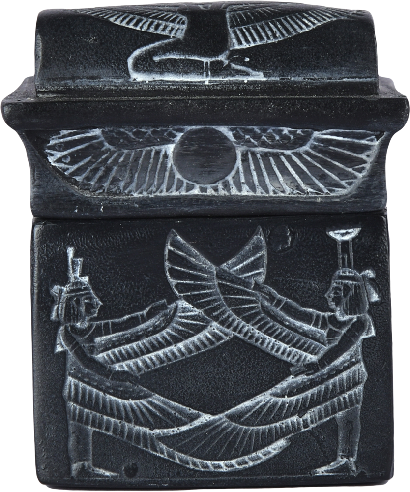 Black Ancient Egyptian Canopic Jars The Four Sons Of Horus Handmade Souvenir3