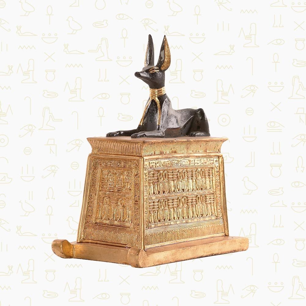 Rare Antique Ancient Egyptian God Anubis Statue Authenticity Certificate0