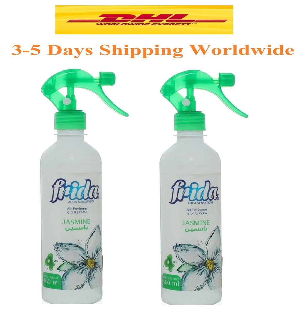 2 Frida Spray Air Freshener Long Lasting Jasmine Fragrance Aqua Sensation 460 ml0