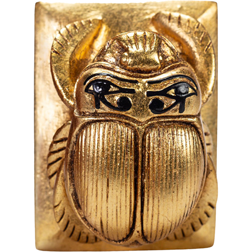 Egyptian Golden Scarab Statue Museum Replica With Certificate Small Size Handmad0